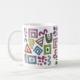 Geometric mönster abstrakt design modern kaffemugg