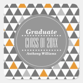 Geometric Mönster Anpassningsbar Studenten Fyrkantigt Klistermärke