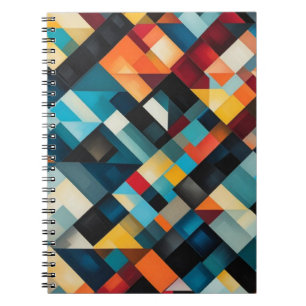 Geometric Mönster Art med fet Abstrakt Anteckningsbok