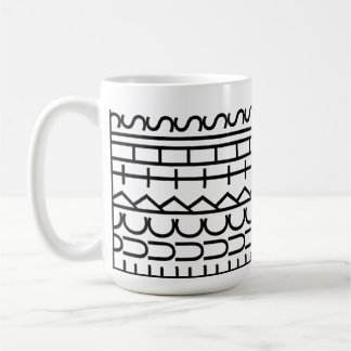 Geometric Mönster Ceramic Coffee Mugg - Modern Art