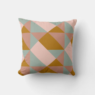 Geometric Mönster design i Earthy Pastel Färg Kudde