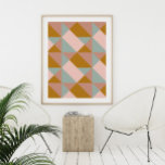 Geometric Mönster design i Earthy Pastel Färg Poster<br><div class="desc">Geometric Mönster Design i Earthy Pastel Färg Poster</div>