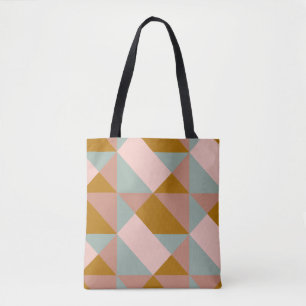 Geometric Mönster design i Earthy Pastel Färg Tygkasse