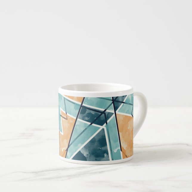 Geometric Mönster Espressomugg (Framsida höger)