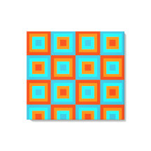 Geometric Mönster Färg Turcos Orange