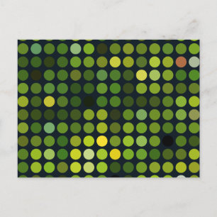 Geometric Mönster GRÖNTAR Vykort