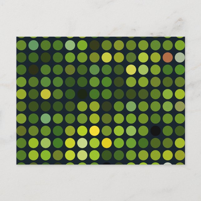 Geometric Mönster | GRÖNTAR Vykort (Framsida)