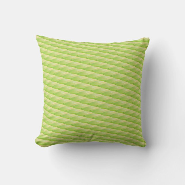 Geometric Mönster i den gröna Abstrakten Lime Kudde (Framsida)