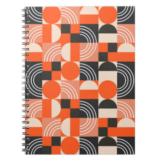 Geometric mönster i glatt färg block. anteckningsbok