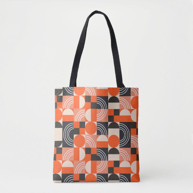 Geometric mönster i glatt färg block.  tygkasse (Framsida)