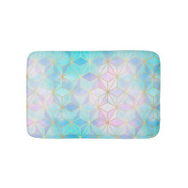 Geometric Mönster i konstglaset Badrumsmatta