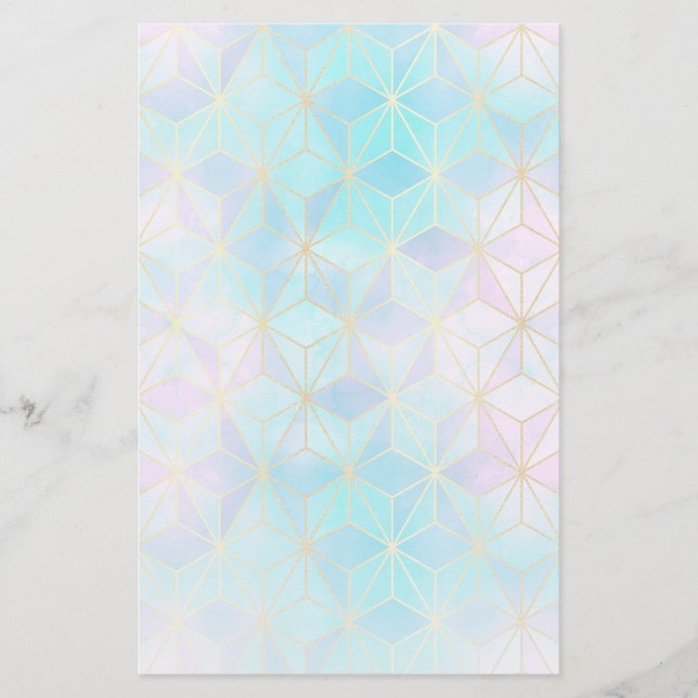 Geometric Mönster i konstglaset Brevpapper (Framsida)