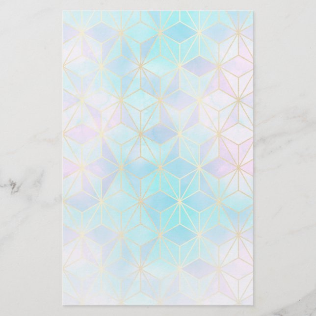 Geometric Mönster i konstglaset Brevpapper (Framsida)