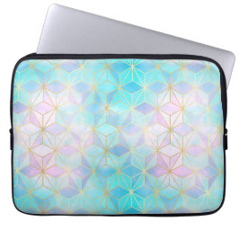 Geometric Mönster i konstglaset Laptop Fodral