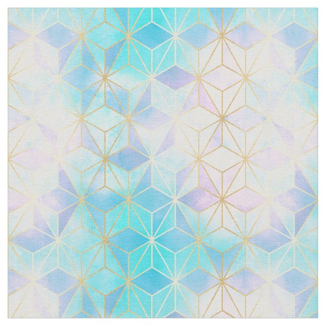 Geometric Mönster i konstglaset Tyg (Närbild)