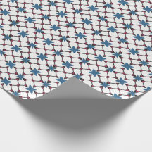 Geometric Mönster in Blue, White and Red
