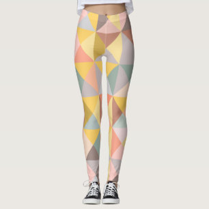 Geometric Mönster in Fall and Autumn Earth Tones Leggings