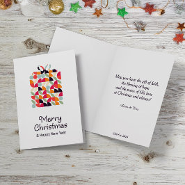 Geometric mönster-julhälsningar. helgkort