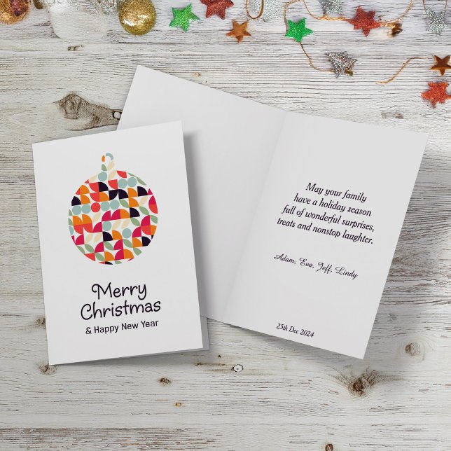 Geometric mönster-julhälsningar. helgkort (Skapare uppladdad)