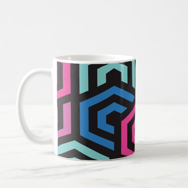 Geometric Mönster Kaffemugg (Vänster)