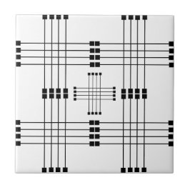 Geometric Mönster | Kvadslagning | LINJER | Vit | Kakelplatta