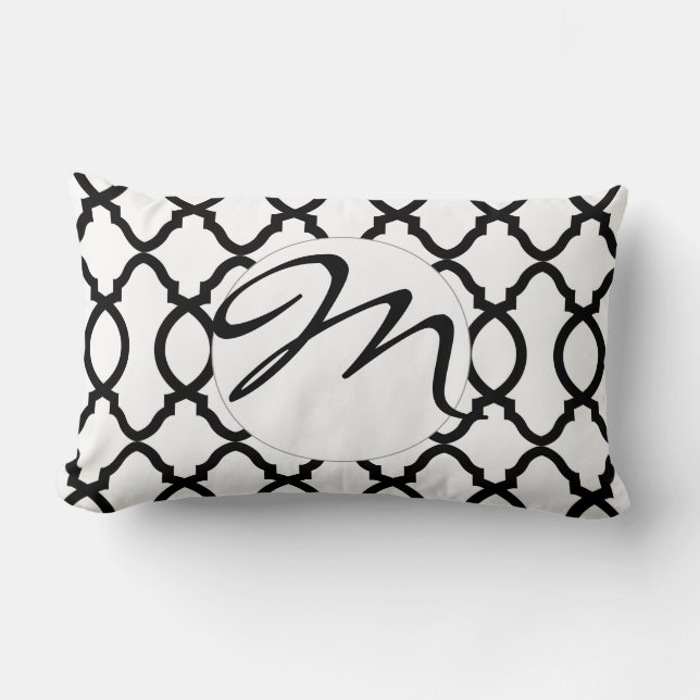Geometric Mönster Lattice Lumbarkudde (Framsida)