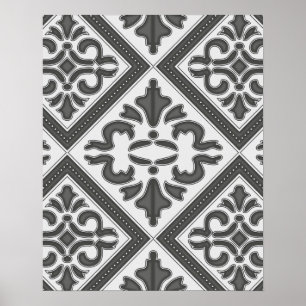 Geometric Mönster Lattice Poster