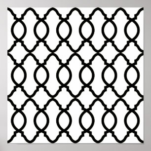 Geometric Mönster Lattice Poster