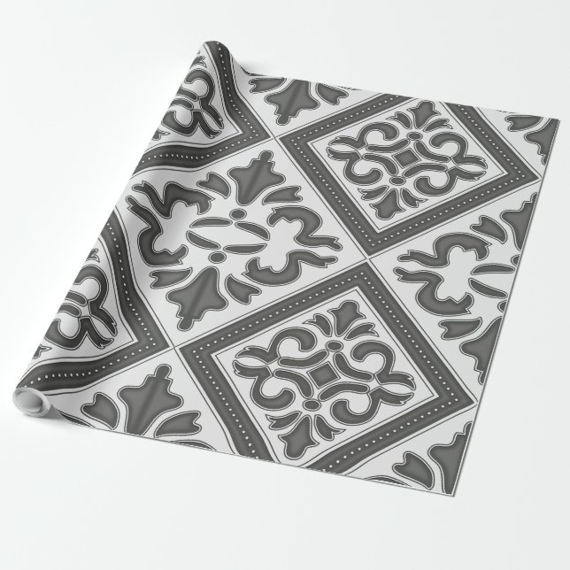 Geometric Mönster Lattice Presentpapper (Utrullad)