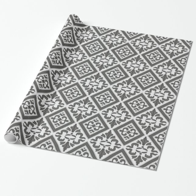 Geometric Mönster Lattice Presentpapper (Utrullad)