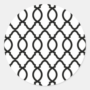 Geometric Mönster Lattice Runt Klistermärke