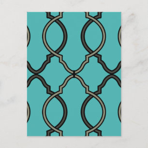 Geometric Mönster Lattice Vykort