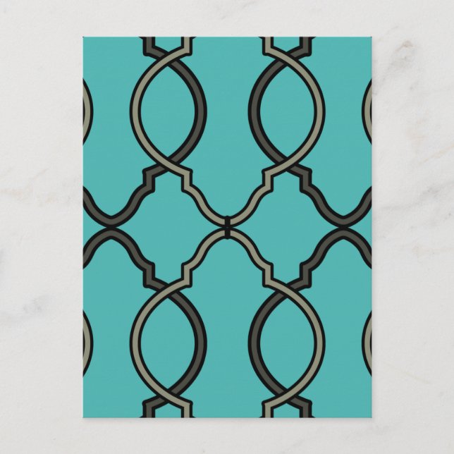 Geometric Mönster Lattice Vykort (Framsida)