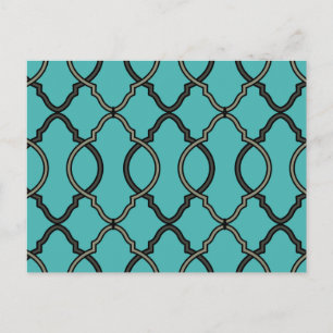 Geometric Mönster Lattice Vykort