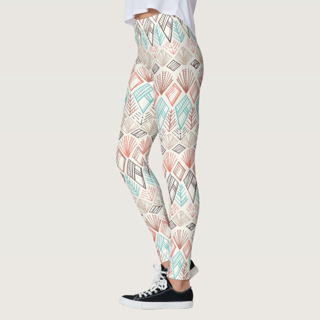 Geometric Mönster Leggings (Vänster)