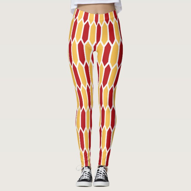 Geometric Mönster Leggings (Framsida)