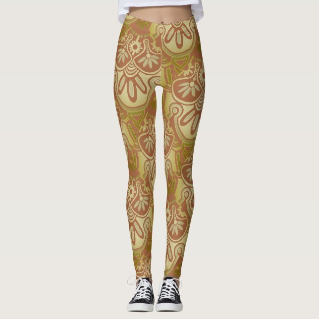 Geometric Mönster Leggings (Framsida)