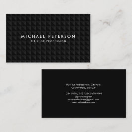 Geometric Mönster Luxury Black Visitkort