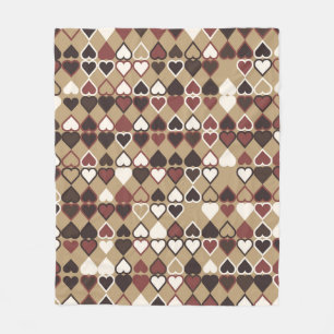 Geometric mönster med färgad inslag, abstrakt fleecefilt