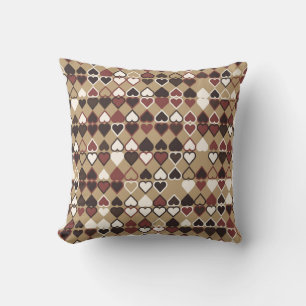 Geometric mönster med färgad inslag, abstrakt kudde