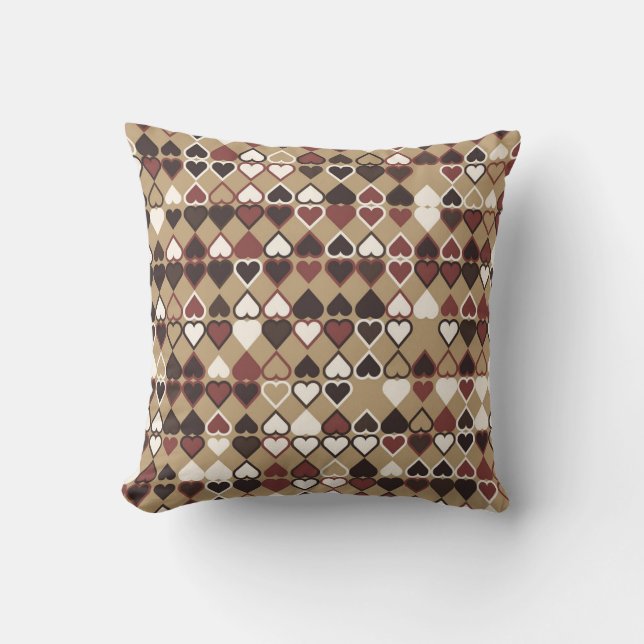 Geometric mönster med färgad inslag, abstrakt  kudde (Framsida)