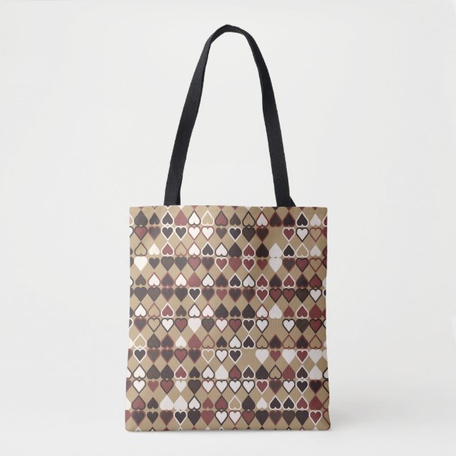 Geometric mönster med färgad inslag, abstrakt  tygkasse (Framsida)
