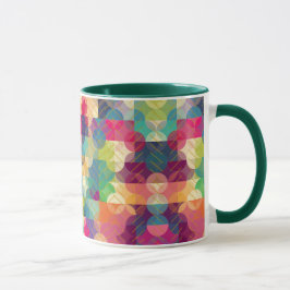 Geometric Mönster med Guld Overlay Mugg