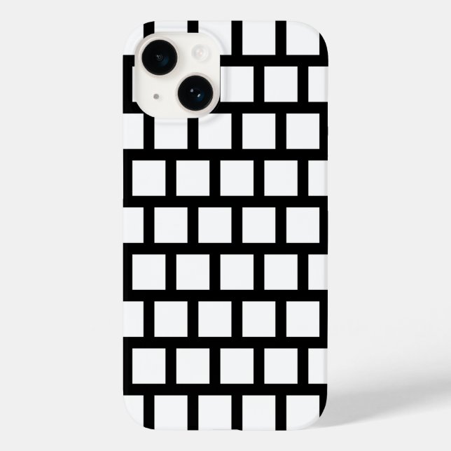 Geometric Mönster Modern Black and White Fodral-Ma (Baksida)