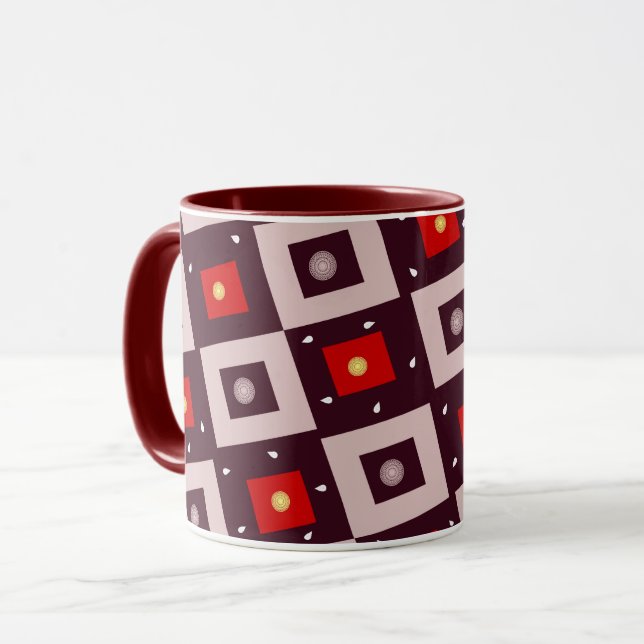 Geometric mönster mugg (Framsida vänster)