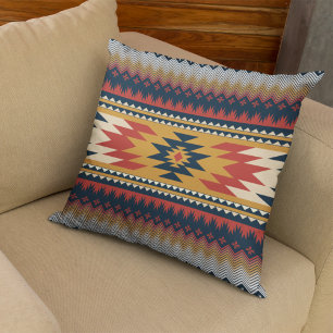 Geometric Mönster Native American Stil Kudde