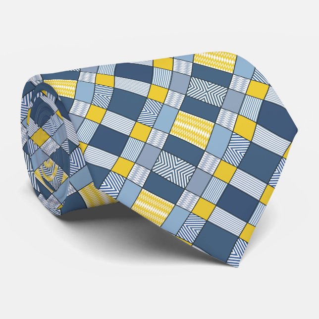 Geometric Mönster Neck Tie Slips (Rullad)