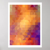 Geometric Mönster | Orange Kvadratlinjer och trian