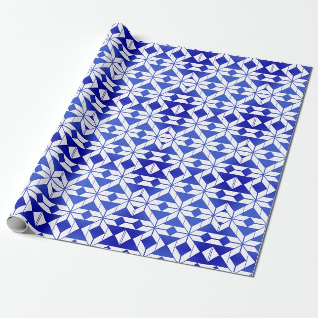 Geometric Mönster Presentpapper (Utrullad)