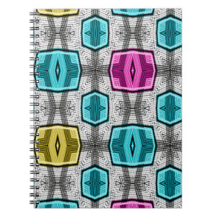 Geometric mönster-retro 66 anteckningsbok